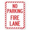 Signmission No Parking Fire Lane W/ Striped Border Heavy-Gauge Alum Rust Proof Parking, 18" x 24", A-1824-23623 A-1824-23623 - alternate 1
